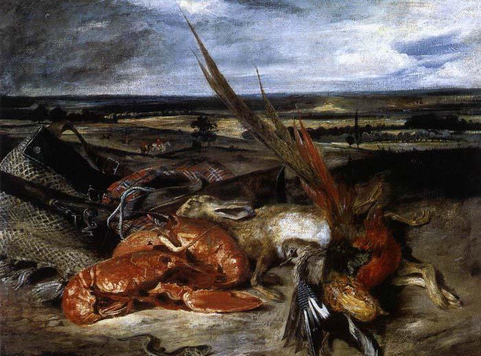Eugene Delacroix Still-Life with Lobster oil painting image